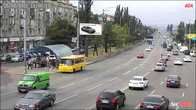 Цифрова панель 5.76x2.88,  Проспект Соборності, 1, до мосту Патона та центру